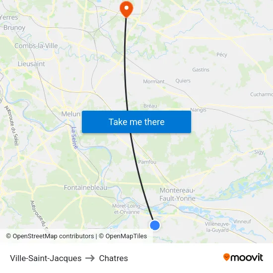 Ville-Saint-Jacques to Chatres map