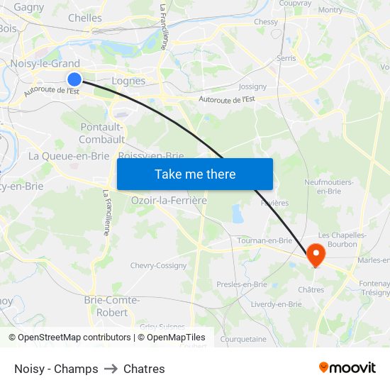 Noisy - Champs to Chatres map