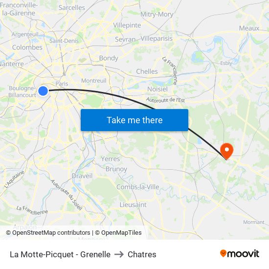 La Motte-Picquet - Grenelle to Chatres map