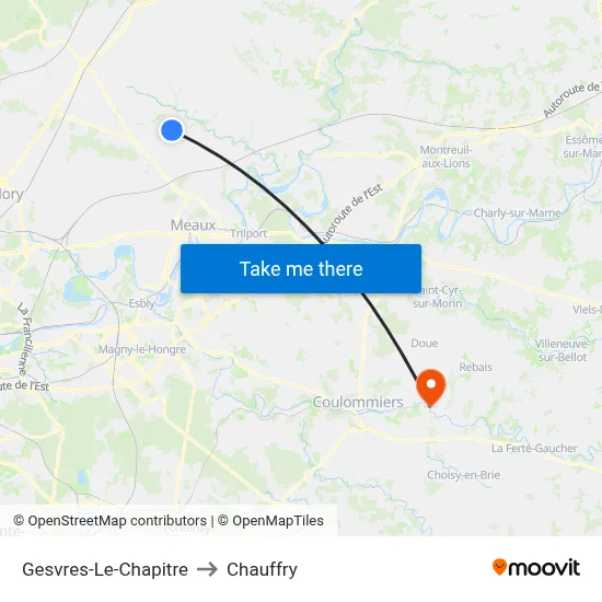 Gesvres-Le-Chapitre to Chauffry map