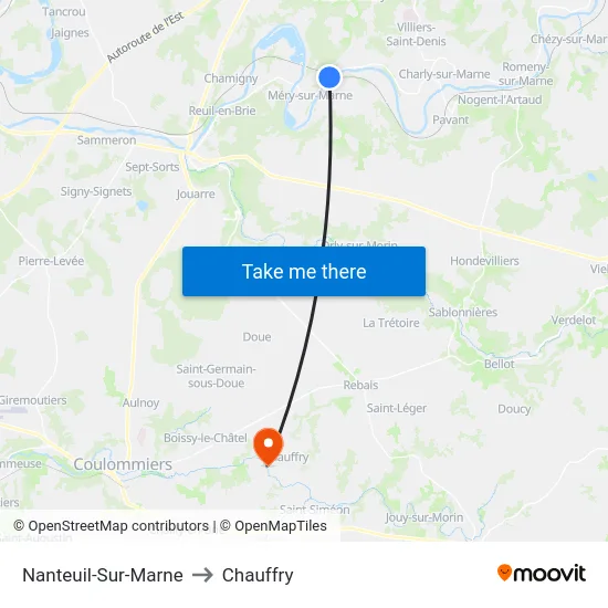 Nanteuil-Sur-Marne to Chauffry map