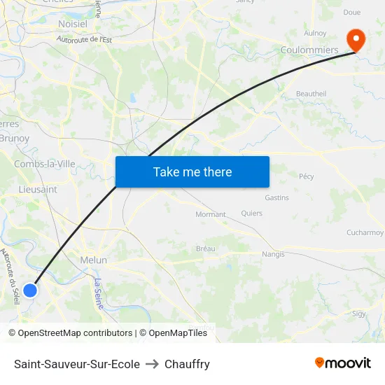Saint-Sauveur-Sur-Ecole to Chauffry map