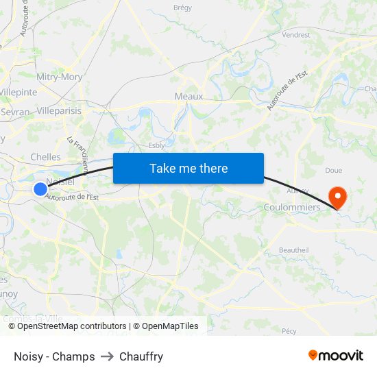 Noisy - Champs to Chauffry map