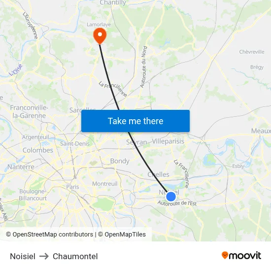 Noisiel to Chaumontel map