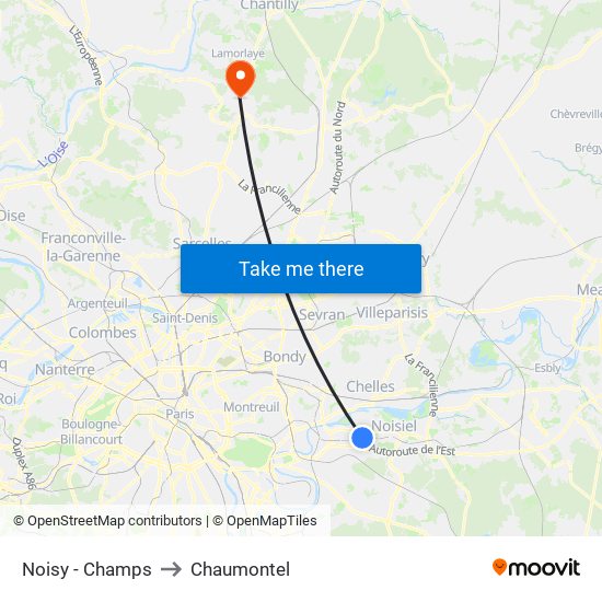 Noisy - Champs to Chaumontel map