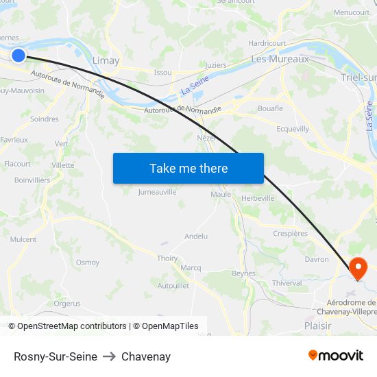 Rosny-Sur-Seine to Chavenay map