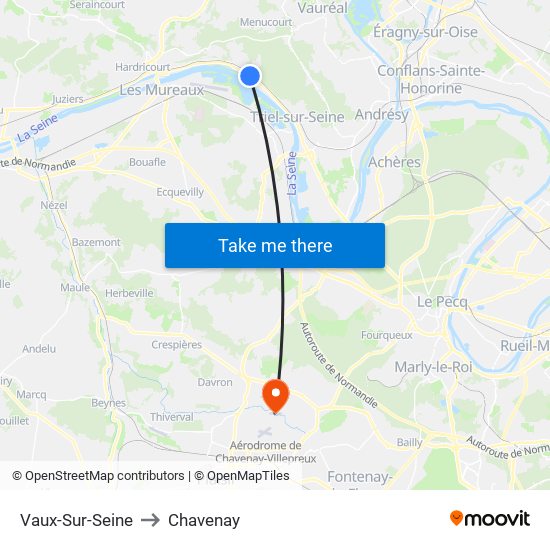 Vaux-Sur-Seine to Chavenay map