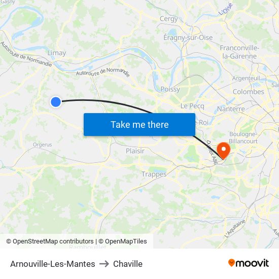 Arnouville-Les-Mantes to Chaville map