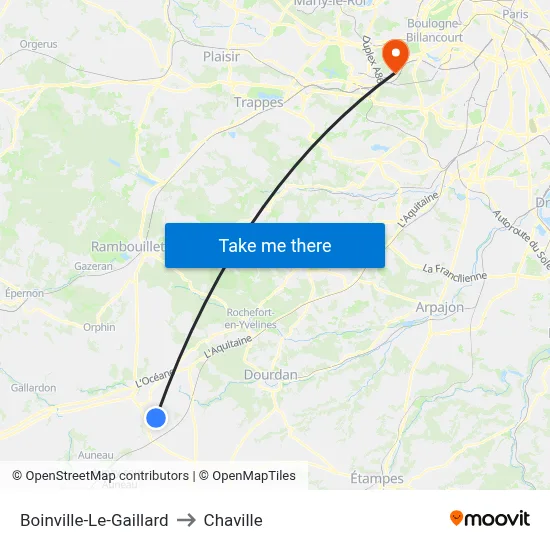 Boinville-Le-Gaillard to Chaville map