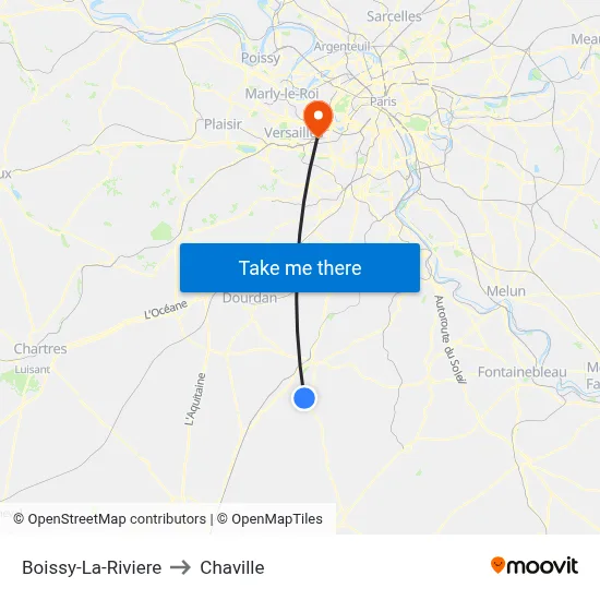 Boissy-La-Riviere to Chaville map