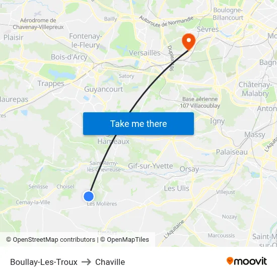 Boullay-Les-Troux to Chaville map