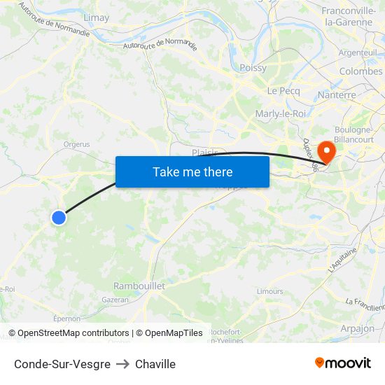 Conde-Sur-Vesgre to Chaville map