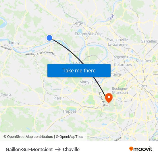 Gaillon-Sur-Montcient to Chaville map