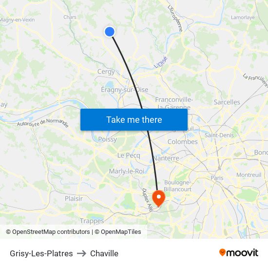 Grisy-Les-Platres to Chaville map