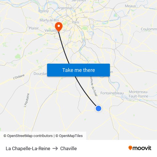 La Chapelle-La-Reine to Chaville map