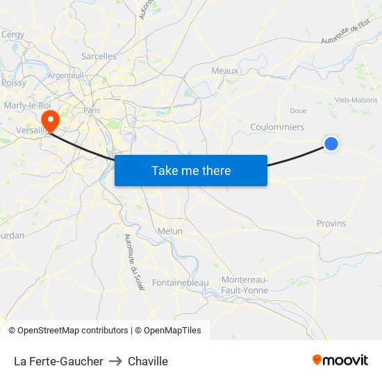 La Ferte-Gaucher to Chaville map