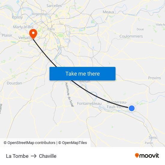 La Tombe to Chaville map