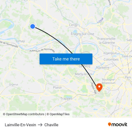 Lainville-En-Vexin to Chaville map