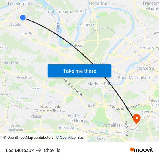 Les Mureaux to Chaville map