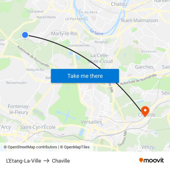 L'Etang-La-Ville to Chaville map