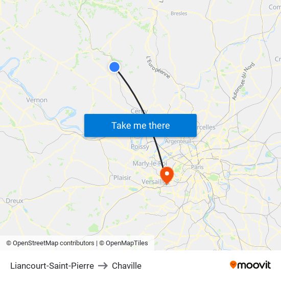 Liancourt-Saint-Pierre to Chaville map