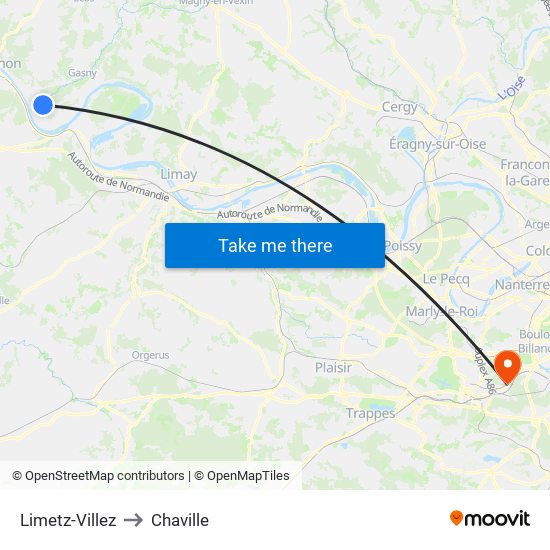 Limetz-Villez to Chaville map