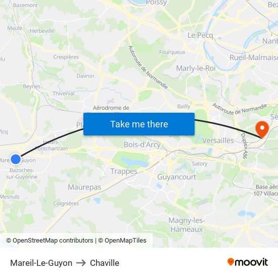 Mareil-Le-Guyon to Chaville map