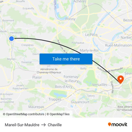 Mareil-Sur-Mauldre to Chaville map