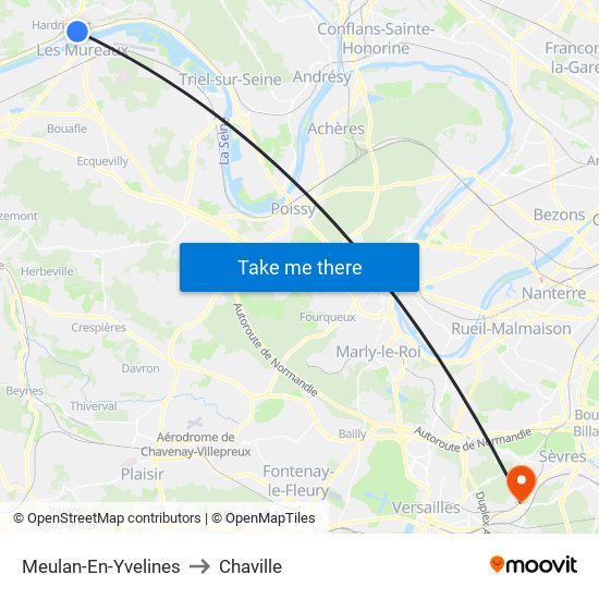Meulan-En-Yvelines to Chaville map