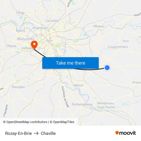 Rozay-En-Brie to Chaville map