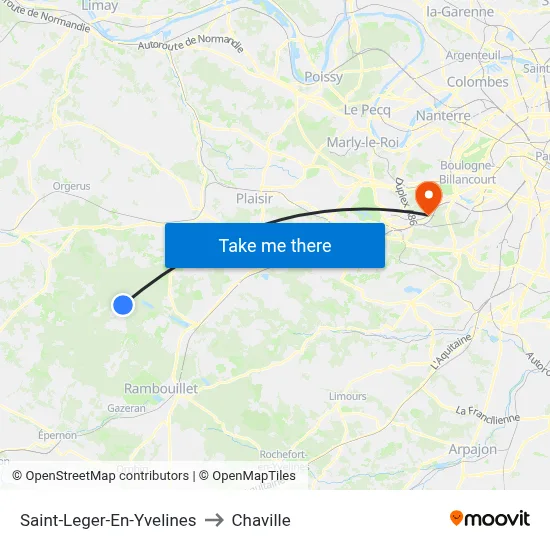 Saint-Leger-En-Yvelines to Chaville map