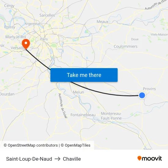 Saint-Loup-De-Naud to Chaville map