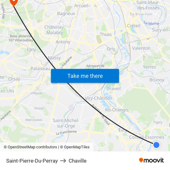 Saint-Pierre-Du-Perray to Chaville map