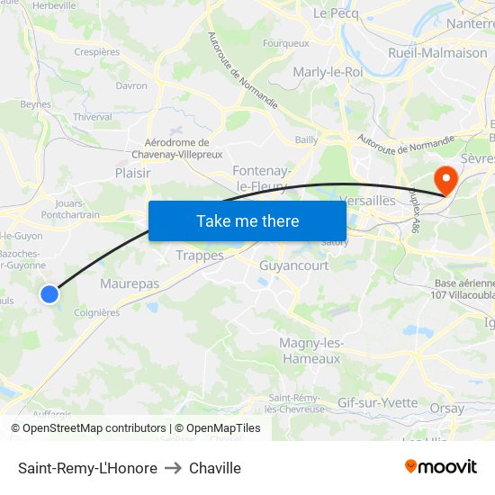 Saint-Remy-L'Honore to Chaville map