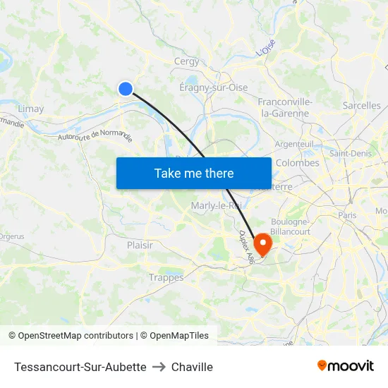 Tessancourt-Sur-Aubette to Chaville map