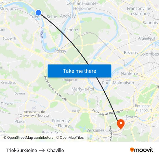 Triel-Sur-Seine to Chaville map
