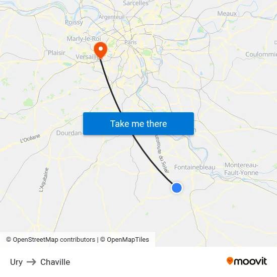 Ury to Chaville map
