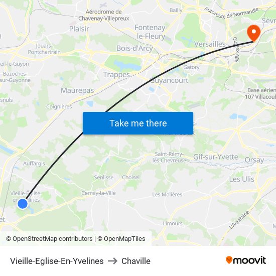 Vieille-Eglise-En-Yvelines to Chaville map