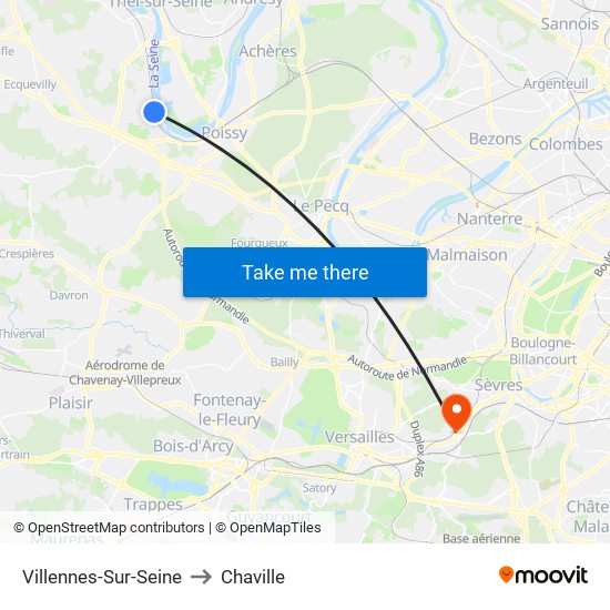Villennes-Sur-Seine to Chaville map