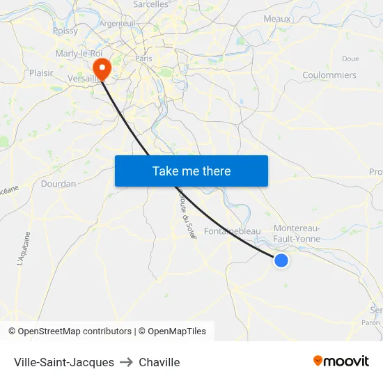 Ville-Saint-Jacques to Chaville map