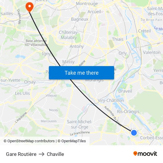 Gare Routière to Chaville map