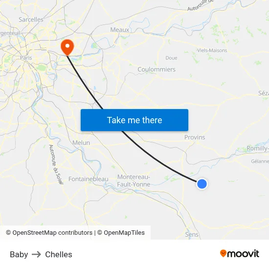 Baby to Chelles map