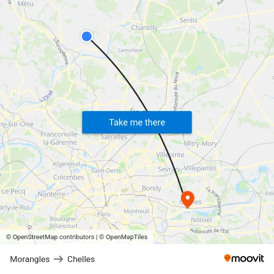Morangles to Chelles map