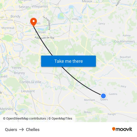 Quiers to Chelles map