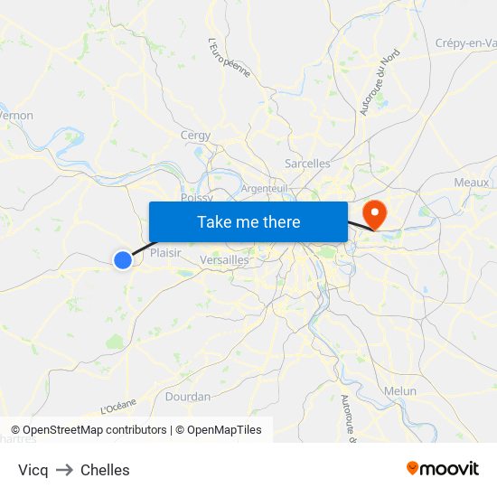 Vicq to Chelles map