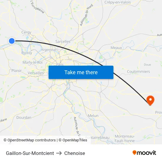 Gaillon-Sur-Montcient to Chenoise map