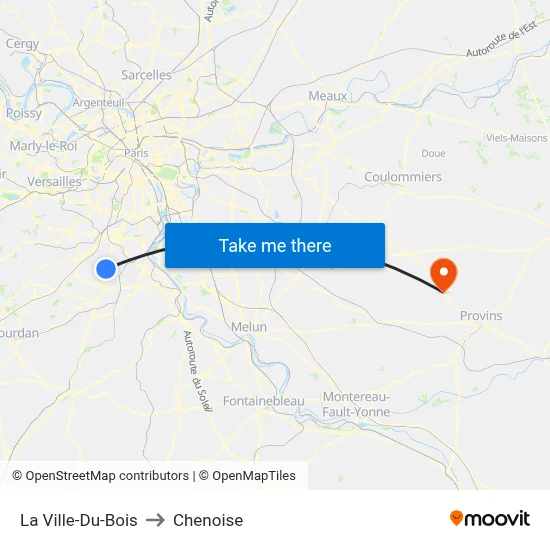 La Ville-Du-Bois to Chenoise map