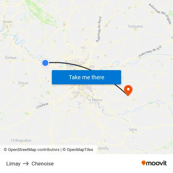 Limay to Chenoise map