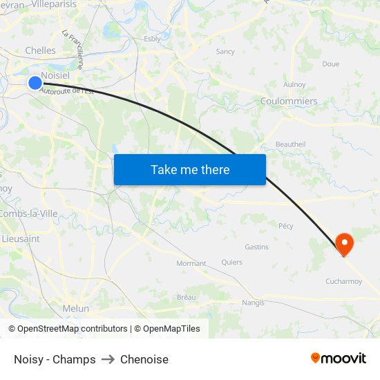 Noisy - Champs to Chenoise map