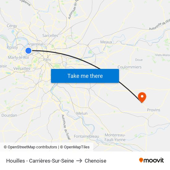 Houilles - Carrières-Sur-Seine to Chenoise map